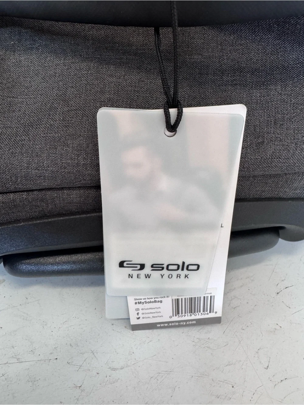 solo Charcoal Gray and Black Duffel Bag - 49L Carry-On
